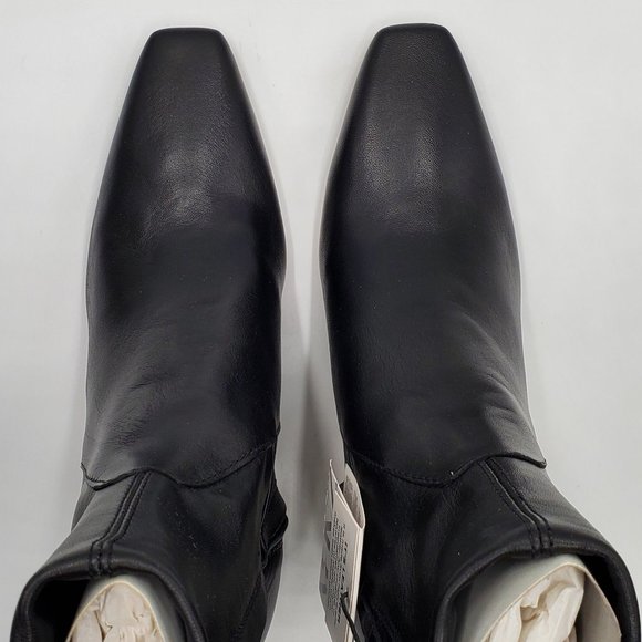 Zara Black Leather Kitten Heel Booties - NWT - Picture 7 of 16